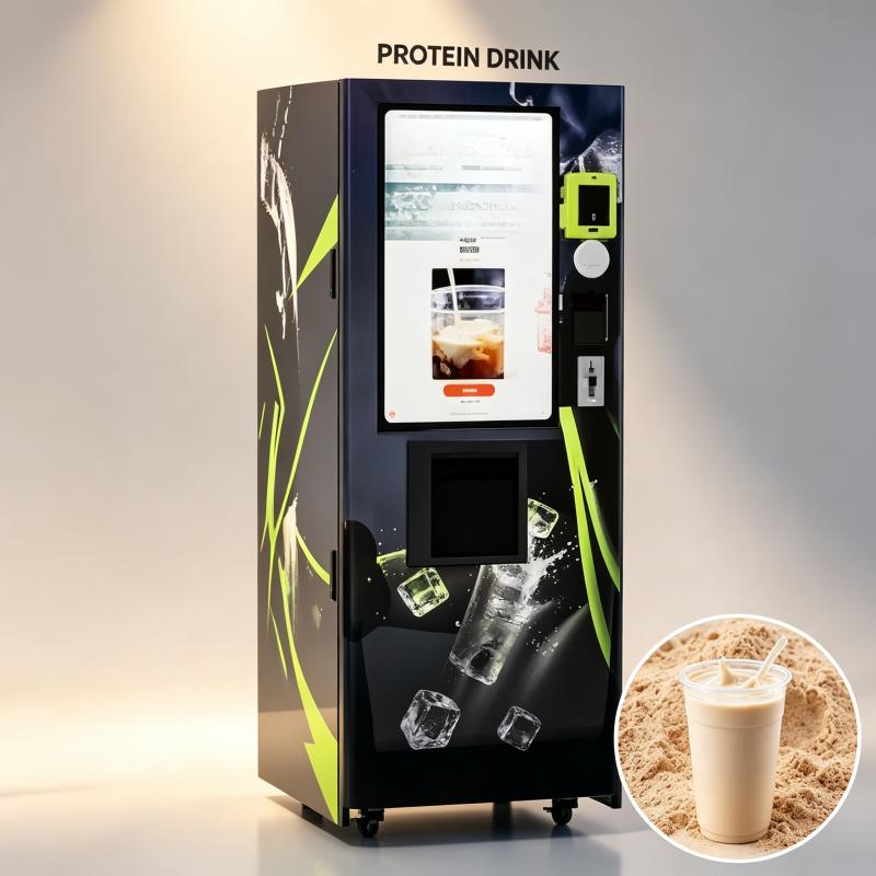 Nutrition Fitness Center - 業務用プロテインシェイク自動販売機 自動パウダーディスペンサー フレッシュミキシング タッチスクリーン フィットネスセンター スポーツニュートリション